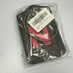 Letter N Two piece Black and Red Luggage Tag